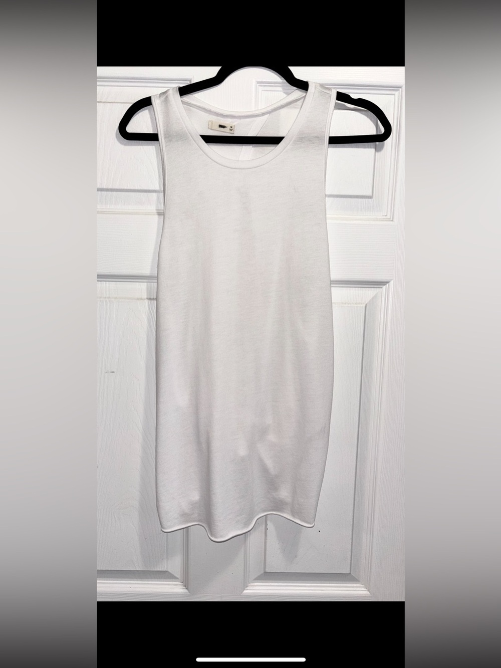 Aritzia TNA Tank Top With Tie Back Bottom White Size M